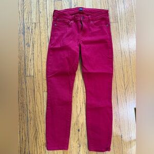 GAP red skinny leggings jeans size 26